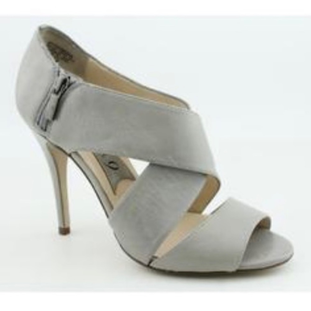 Boutique 9 Gray Strappy Leather High Heels size 10
